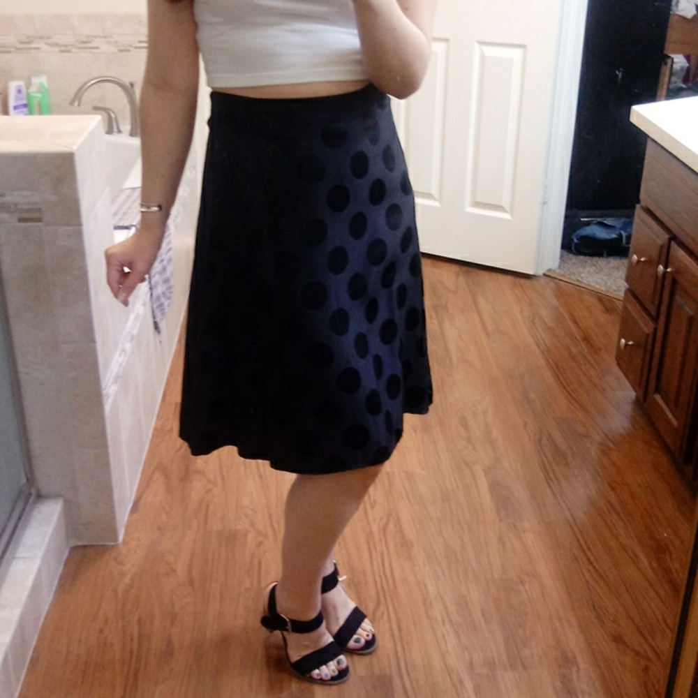 Black a-line skirt